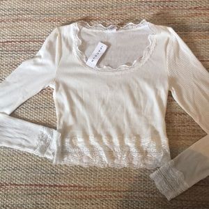 White laced long sleeve PacSun shirt